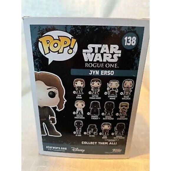 Jyn Erso Star Wars Rogue One Funko Pop Vinyl Bobblehead Toy Play Figure Statue - Picture 5 of 5